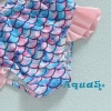 Aqq-kid Bikini bé gái áo sát nách cổ treo, quần short, mũ đi biển - Giá ưu đãi 149.796 VND 9