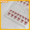 AqToCna Pháp Nơ Lụa Ruy Băng Móng Tay Nghệ Thuật Miếng Dán Ren Thanh Lịch Dây Mềm Tự Dính Trang Trí Decal 6