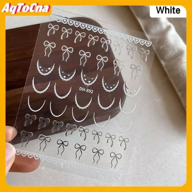 AqToCna Pháp Nơ Lụa Ruy Băng Móng Tay Nghệ Thuật Miếng Dán Ren Thanh Lịch Dây Mềm Tự Dính Trang Trí Decal 9 AqToCna Pháp Nơ Lụa Ruy Băng Móng Tay Nghệ Thuật Miếng Dán Ren Thanh Lịch Dây Mềm Tự Dính Trang Trí Decal 9