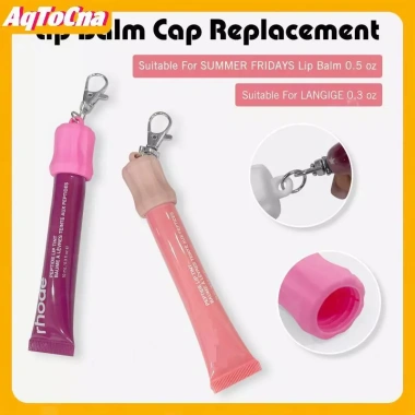 AqToCna Son Bóng Di Động - Móc Khóa Silicon, Nắp Giữ, Dây Chuyền Son Dưỡng Môi