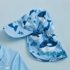 Aqua-2 Áo tắm mầm non có mũ trùm đầu, họa tiết cá voi, dây kéo dài, tay cổ tròn - Giá 211.896đ 4