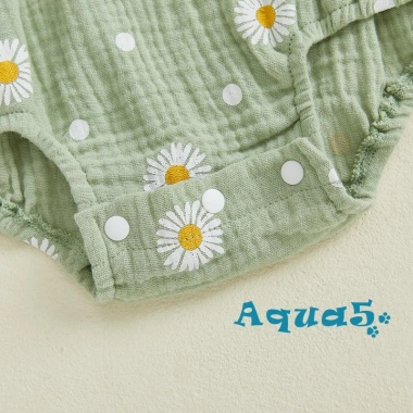 Aqua-Baby Bé Gái Áo Liền Quần Tay Ngắn Cổ Tròn Thêu Hoa Body Sơ Sinh 176.796₫ 7