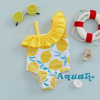 Aqua-baby Đồ Bơi Nữ Ruffle Không Tay In Hình Chanh – Mùa Hè Giá Ưu Đãi 138.888₫