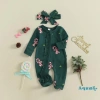 Aqua-Baby Girl áo liền quần dài tay, cổ O, dây kéo, họa tiết Kẹo mía & bánh gừng, băng đô - 235.872 VND 4
