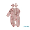 Aqua-Baby Girl áo liền quần dài tay, cổ O, dây kéo, họa tiết Kẹo mía & bánh gừng, băng đô - 235.872 VND 10
