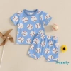 Aqua-Baby Quần Short Bé Trai Tập Đi Họa Bóng Chày + Áo Thun Co Giãn Tay Ngắn – Giá Ưu Đãi 214.845₫