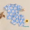 Aqua-Baby Quần Short Bé Trai Tập Đi Họa Bóng Chày + Áo Thun Co Giãn Tay Ngắn – Giá Ưu Đãi 214.845₫ 4