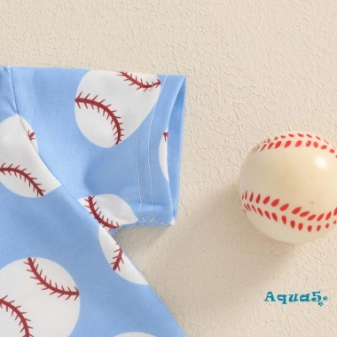 Aqua-Baby Quần Short Bé Trai Tập Đi Họa Bóng Chày + Áo Thun Co Giãn Tay Ngắn – Giá Ưu Đãi 214.845₫ 6