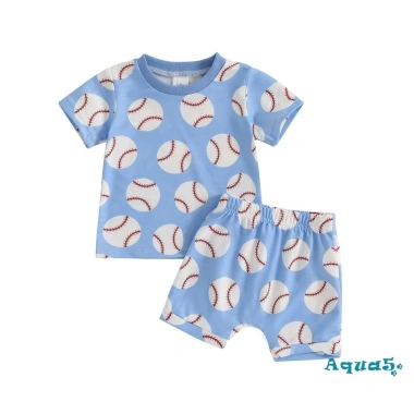Aqua-Baby Quần Short Bé Trai Tập Đi Họa Bóng Chày + Áo Thun Co Giãn Tay Ngắn – Giá Ưu Đãi 214.845₫ 10