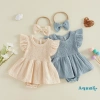 Aqua Baby Romper Đầm Nơ Mùa Hè Vải Lanh Cotton Giá 190.630 VND (giảm 238.288 VND)