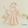 Aqua Baby Romper Đầm Nơ Mùa Hè Vải Lanh Cotton Giá 190.630 VND (giảm 238.288 VND) 3