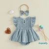 Aqua Baby Romper Đầm Nơ Mùa Hè Vải Lanh Cotton Giá 190.630 VND (giảm 238.288 VND) 5