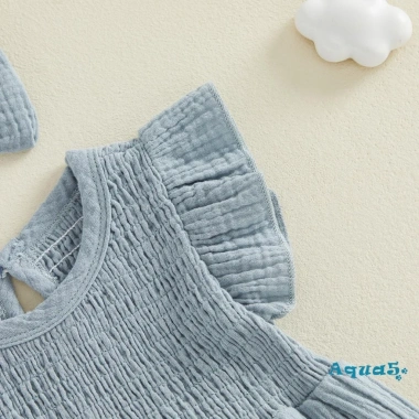 Aqua Baby Romper Đầm Nơ Mùa Hè Vải Lanh Cotton Giá 190.630 VND (giảm 238.288 VND) 7
