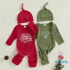 Aqua-Christmas Bộ 2 Mảnh Hươu Cổ Tròn Dài Tay + Áo Liền Thân, Mũ Quần Ngày Lễ Trẻ Sơ Sinh - Giá 186.516 VND