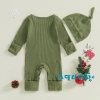 Aqua-Christmas Bộ 2 Mảnh Hươu Cổ Tròn Dài Tay + Áo Liền Thân, Mũ Quần Ngày Lễ Trẻ Sơ Sinh - Giá 186.516 VND 5