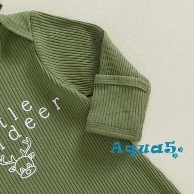 Aqua-Christmas Bộ 2 Mảnh Hươu Cổ Tròn Dài Tay + Áo Liền Thân, Mũ Quần Ngày Lễ Trẻ Sơ Sinh - Giá 186.516 VND 7