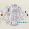 Aqua Đồ Bơi Bikini Tay Dài Cổ Tròn In Hoa Kẻ Ô Mùa Hè Bé Gái 158.976₫ 5