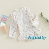 Aqua Đồ Bơi Bikini Tay Dài Cổ Tròn In Hoa Kẻ Ô Mùa Hè Bé Gái 158.976₫ 6