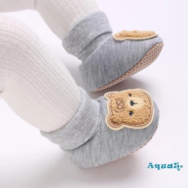 Aqua Giày Mùa Đông Bé Mềm Mại Chống Trượt, Thêu Hình Gấu - Giá 119.340 VND 4