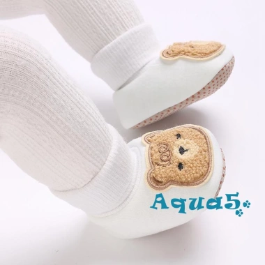 Aqua Giày Mùa Đông Bé Mềm Mại Chống Trượt, Thêu Hình Gấu - Giá 119.340 VND 5