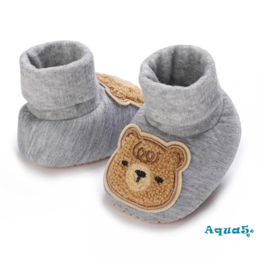 Aqua Giày Mùa Đông Bé Mềm Mại Chống Trượt, Thêu Hình Gấu - Giá 119.340 VND 6