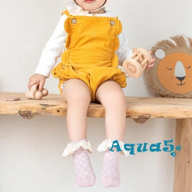 Aqua Giày Vớ Cotton Mắt Cá Chân Nhún Bèo Ren Cho Bé Gái 0-2 Tuổi Giá 54.432 VND