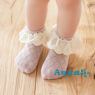 Aqua Giày Vớ Cotton Mắt Cá Chân Nhún Bèo Ren Cho Bé Gái 0-2 Tuổi Giá 54.432 VND