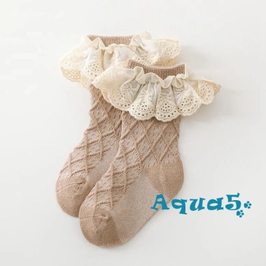 Aqua Giày Vớ Cotton Mắt Cá Chân Nhún Bèo Ren Cho Bé Gái 0-2 Tuổi Giá 54.432 VND