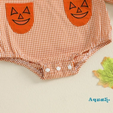 Aqua-Newborn Trang Phục Halloween Bé Gái Kẻ Sọc Chữ Thêu Áo Liền Quần Dài + Nơ Băng Đô 2 Mảnh Mùa Thu Giá Ưu Đãi 184.896 VND 7