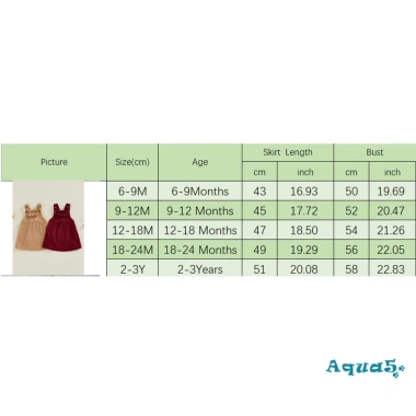 Aqua Quần Yếm Váy Corduroy cho bé gái không tay cổ vuông trơn mùa xuân thu - giá 135.540 VND 2