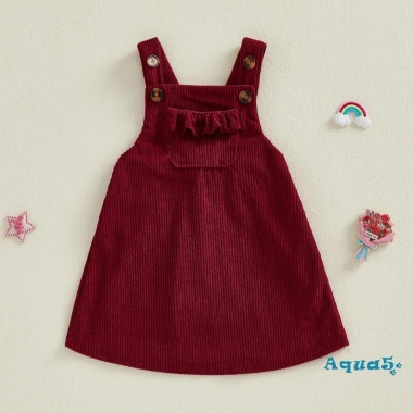 Aqua Quần Yếm Váy Corduroy cho bé gái không tay cổ vuông trơn mùa xuân thu - giá 135.540 VND 5
