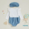 Aqua Romper Bé Gái Thêu Hoa Tay Dài Cổ Tròn Đôi 2 Chiếc Giá Ưu Đãi 220.860₫ 3