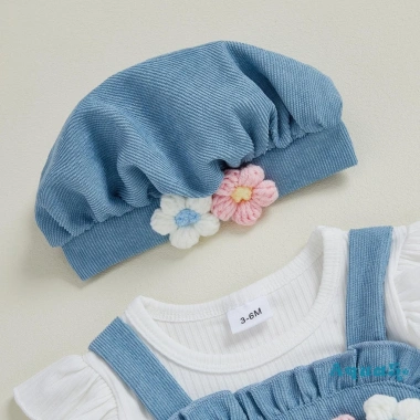 Aqua Romper Bé Gái Thêu Hoa Tay Dài Cổ Tròn Đôi 2 Chiếc Giá Ưu Đãi 220.860₫ 4