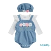Aqua Romper Bé Gái Thêu Hoa Tay Dài Cổ Tròn Đôi 2 Chiếc Giá Ưu Đãi 220.860₫ 10