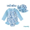 Aqua Toddler Bé Gái Rash Guard Áo Liền Quần In Hoa Đồ Bơi Mũ Bơi Băng Đô 219.996₫ 10