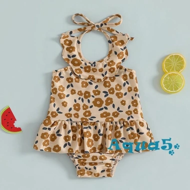Aqua Toddler Cô Gái Dây Cổ Áo Liền Quần In Hoa Váy Tắm Phù Hợp Đi Biển Giá 166k 3