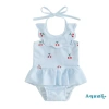 Aqua Toddler Cô Gái Dây Cổ Áo Liền Quần In Hoa Váy Tắm Phù Hợp Đi Biển Giá 166k 10