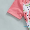 Aqua Toddler Girls Rash Guard Đồ Bơi Có Mũ Set 2 Chiếc Zip Up Tay Ngắn Cổ Tròn Siêu Thoải Mái 7