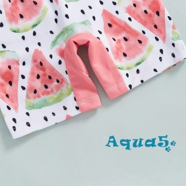 Aqua Toddler Girls Rash Guard Đồ Bơi Có Mũ Set 2 Chiếc Zip Up Tay Ngắn Cổ Tròn Siêu Thoải Mái