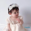 Aqua‑baby Băng Đô Ren Co Giãn - Mũ Nón Hoa Voan Dịu Êm cho Lễ Rửa Tội Trẻ Sơ Sinh