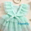 Aqua‑baby Bé gái 2 Bộ Trang Phục Mùa Hè Ruffle Không Tay, Thắt Nút Lưng, Áo Liền Quần và Băng Đô – 221.724₫ 6