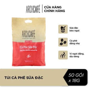 Archcafé Túi Cà Phê Sữa Đặc 50 Gói 18g - Hương Vị Đậm Đà, Giá Ưu Đãi 172.200 VND