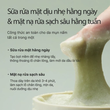 Arencia Sữa rửa mặt Mochi Gạo Xanh Tươi 120g - Làm sạch, Cấp ẩm, Xóa mụn đầu đen, Giá ưu đãi 373k