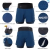 Arsuxeo Gym Sport Cao 2 trong 1 2.022 BF - Quần short bỏ túi, quần vợt, túi thắt lưng nam, chạy bộ, tập luyện, giá ưu đãi 421.511 VND 6