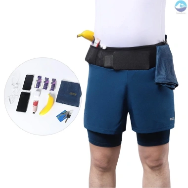 Arsuxeo Gym Sport Cao 2 trong 1 2.022 BF - Quần short bỏ túi, quần vợt, túi thắt lưng nam, chạy bộ, tập luyện, giá ưu đãi 421.511 VND