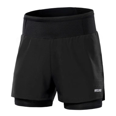 Arsuxeo Gym Sport Cao 2 trong 1 2.022 BF - Quần short bỏ túi, quần vợt, túi thắt lưng nam, chạy bộ, tập luyện, giá ưu đãi 421.511 VND