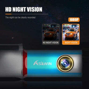 Asawin S35DW Dashcam WIFI 1.080P DVR Tự Động, App Điều Khiển, Tầm Nhìn Ban Đêm 4