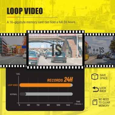 Asawin S35DW Dashcam WIFI 1.080P DVR Tự Động, App Điều Khiển, Tầm Nhìn Ban Đêm 6