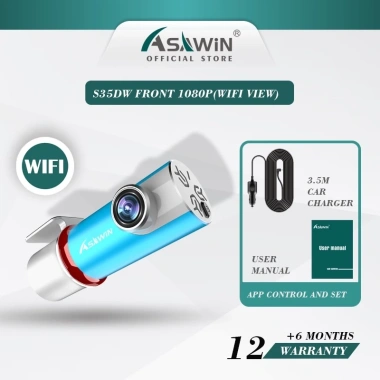 Asawin S35DW Dashcam WIFI 1.080P DVR Tự Động, App Điều Khiển, Tầm Nhìn Ban Đêm 10