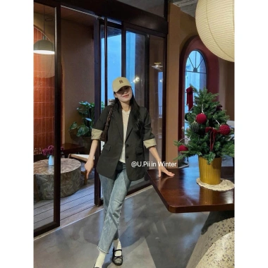@Charon Áo blazer 2 lớp nệm vai, túi nắp form chuẩn, giá 405k giảm từ 498k